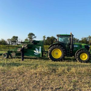 tractor with hemp cutter